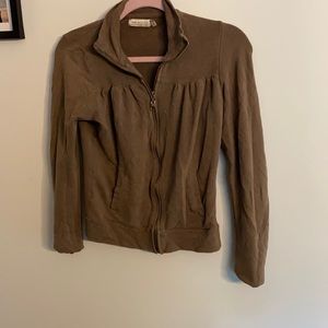 ⭐️2/$10 - Zara Basics Brown Zip Up